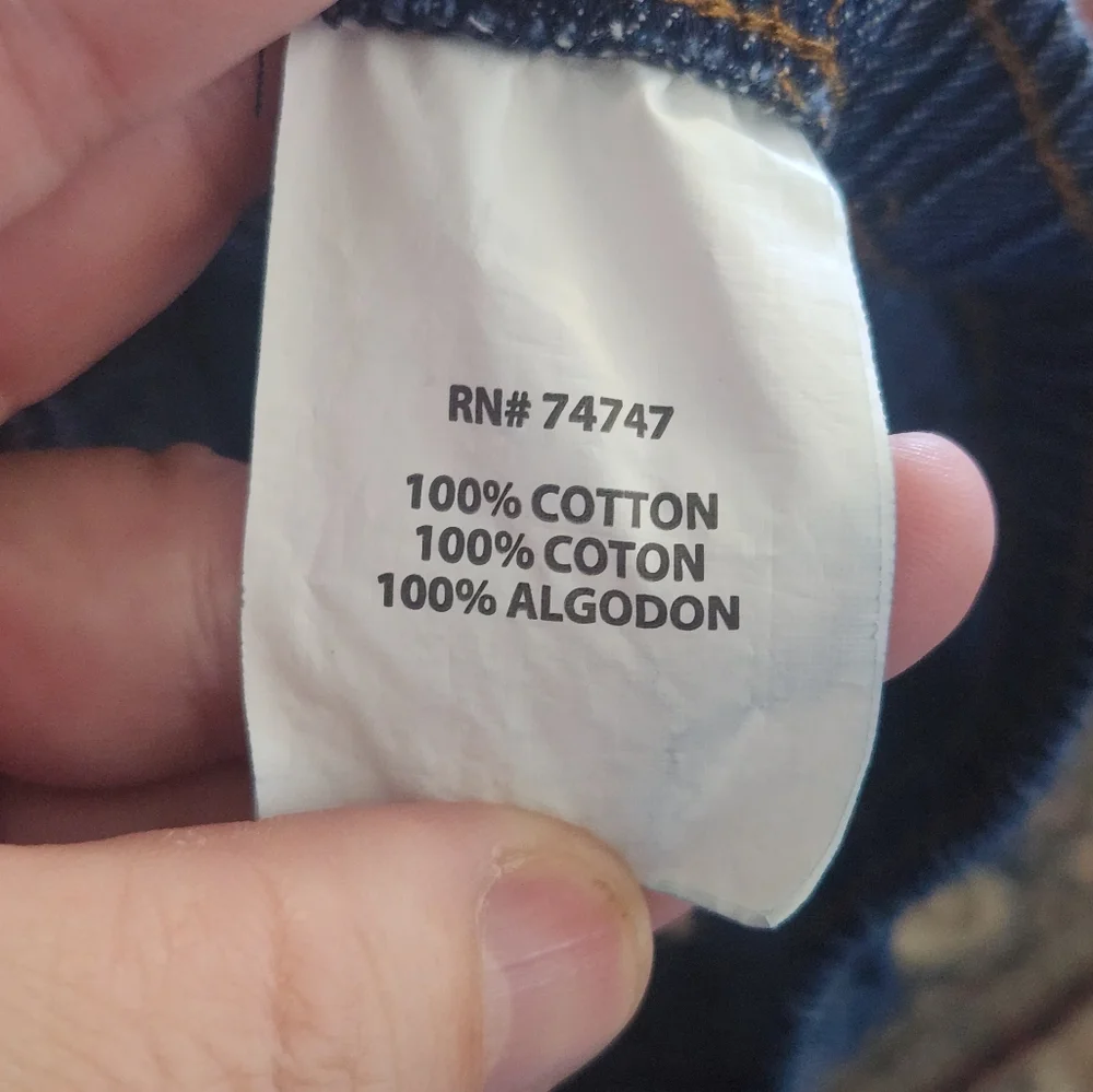 Bass Pro Blue Jean Denim 18 Month Kids Bloomers Diaper Cover with Pockets